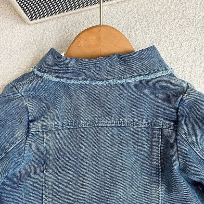 Toddler Baby Blue Denim Jacket and Skirt 2-piece Set - image 5