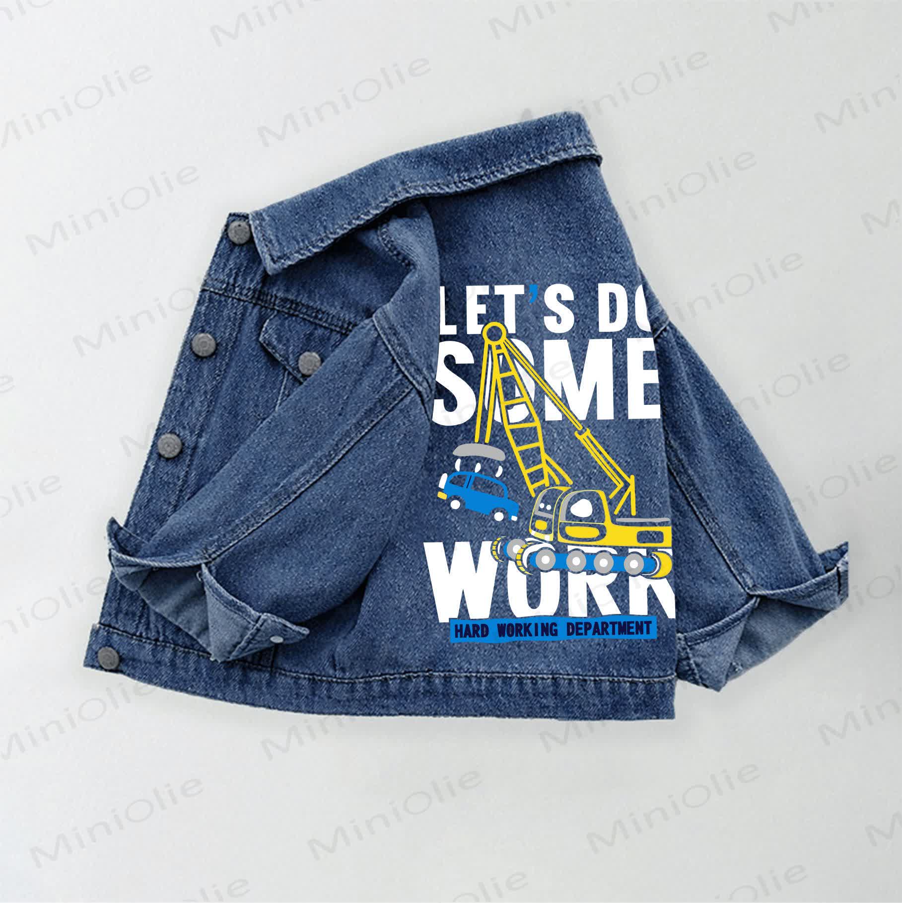 LET'S DO SOME WORK Toddler Kid Denim Jacket - Blue - 10-11T - image 1