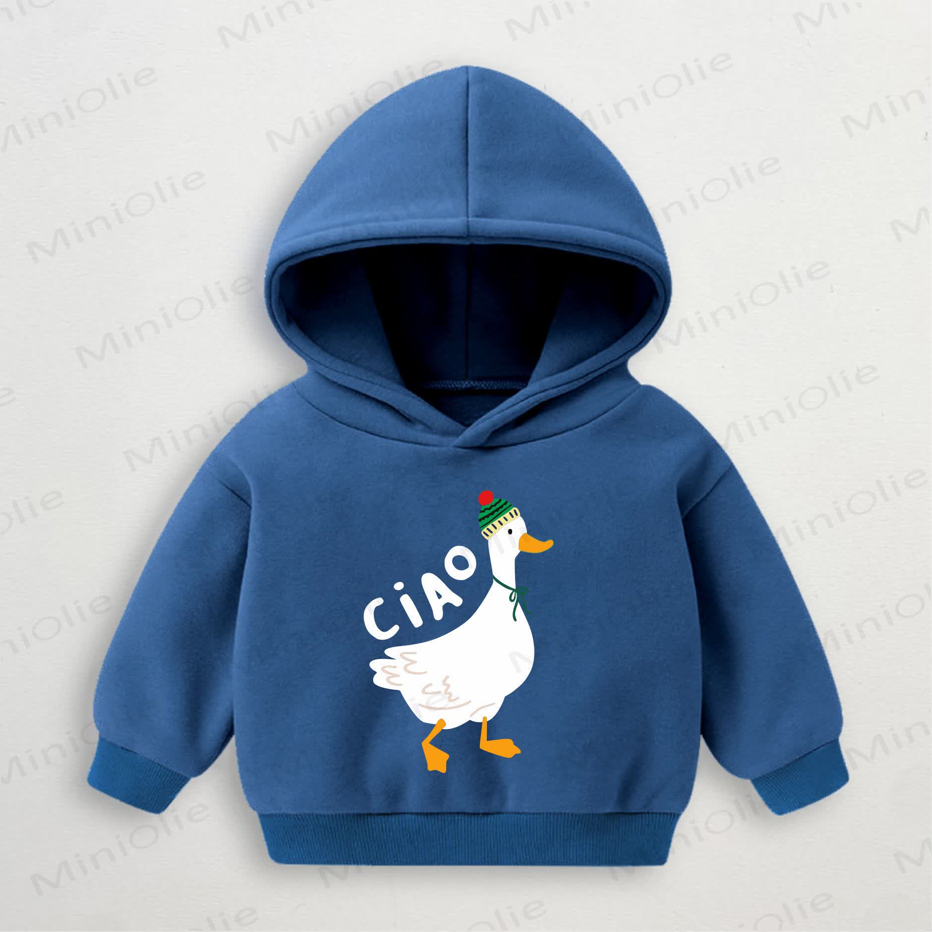 CIAO Baby Toddler Goose Blue Hoodie - Blue - 3-5T - image 1