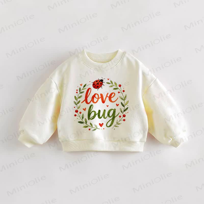LOVE BUG Baby Toddler  Sweatshirt - Cream - 3-5T - image 1