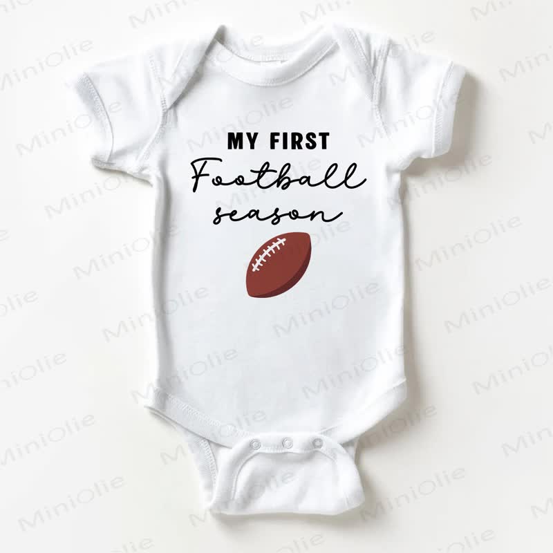 MY FIRST FOOTBALL SEASON Baby White Bodysuit - White - 18-24M - image 1