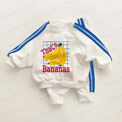 THAT'S BANANAS Baby Plaid Blue Striped 2-piece Set - White&Blue - 3-5T - image 1