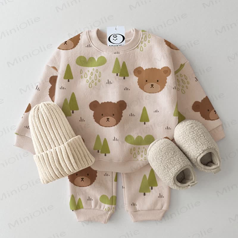 Baby 2-piece Bear Tree Beige Set - Beige - 2-3T - image 1