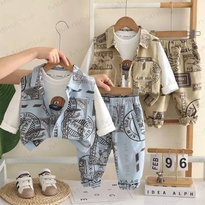 Baby Toddler Airmail Stamp Print 3-piece Set - image 1