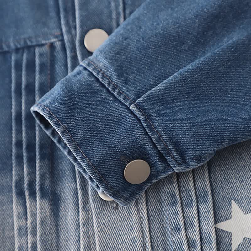 Toddler Baby Star Print Denim 3-piece Set - image 7