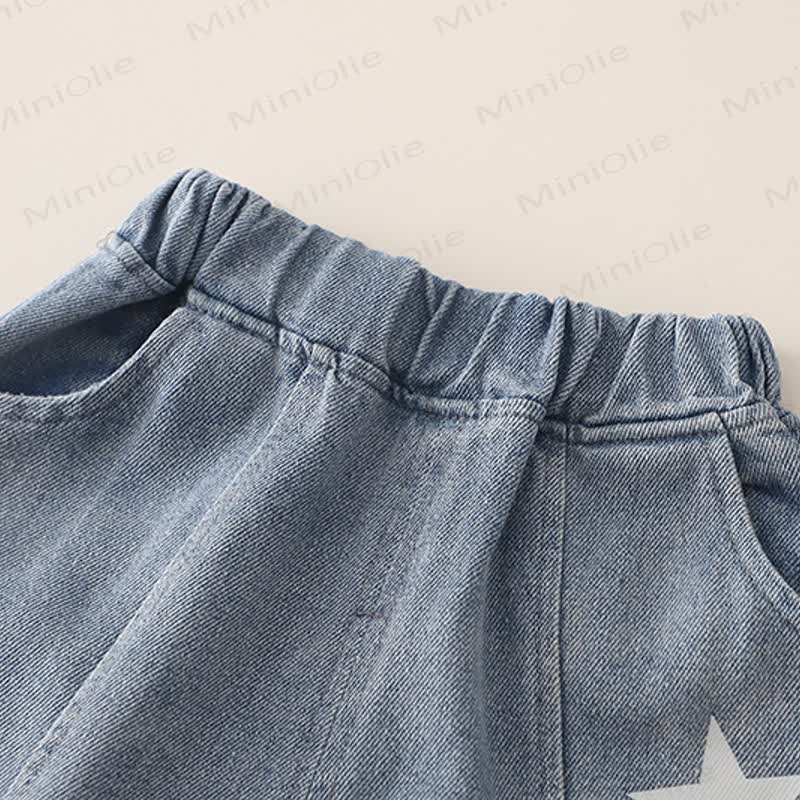 Toddler Baby Star Print Denim 3-piece Set - image 14