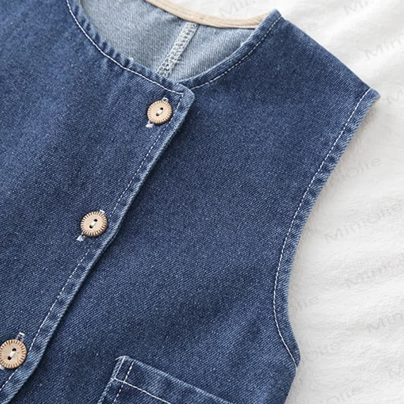Toddler Vintage Utility Shirt Vest and Pants 3-piece Set - image 7