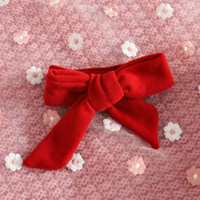 Baby Red Ruffle Bow Romper with Headband - image 8
