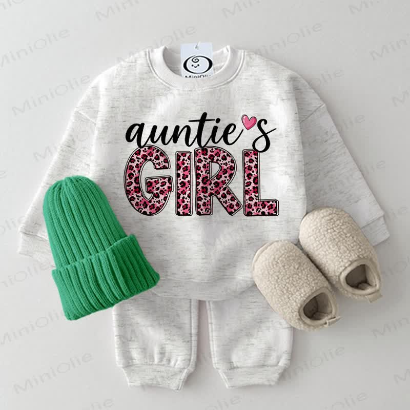 AUNTIE'S GIRL Baby Light Grey Sweatshirt 2-piece Set - Light Grey - 2-3T - image 1