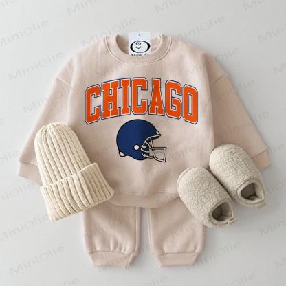 CHICAGO Baby Football Sweatshirt 2-piece Set - Beige - 2-3T - image 1