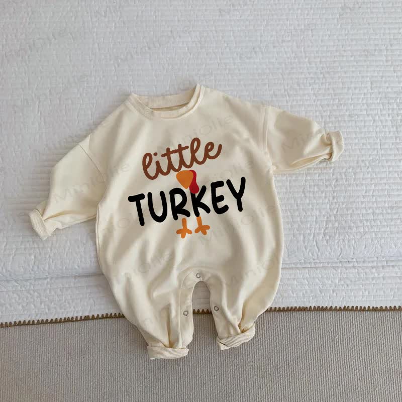LITTLE TURKEY Baby Toddler Beige Romper - Beige - 2-3T - image 1