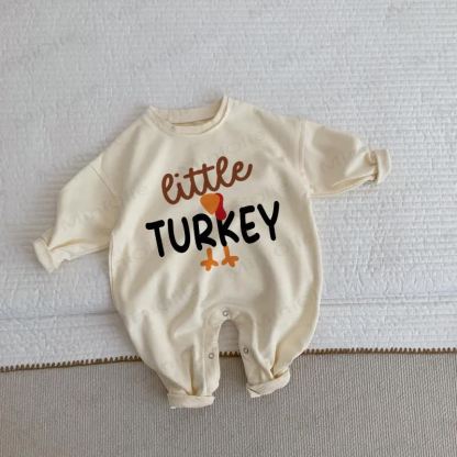 LITTLE TURKEY Baby Toddler Beige Romper - Beige - 2-3T - image 1