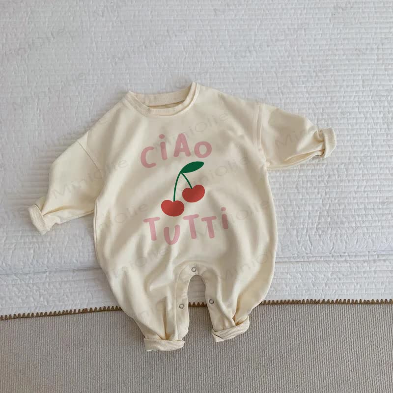 CIAO TUTTI Baby Toddler Cherry Beige Romper - Beige - 2-3T - image 1