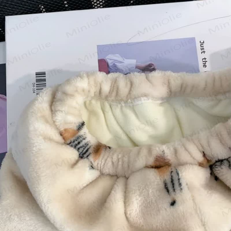 Toddler Cozy Animal Print Plush Jacket and Pants Loungewear 2-piece Set - image 11