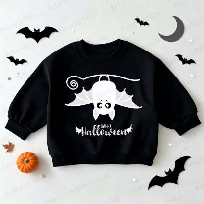 HAPPY HALLOWEEN Baby Toddler Bat Black Sweatshirt - Black - 3-5T - image 1