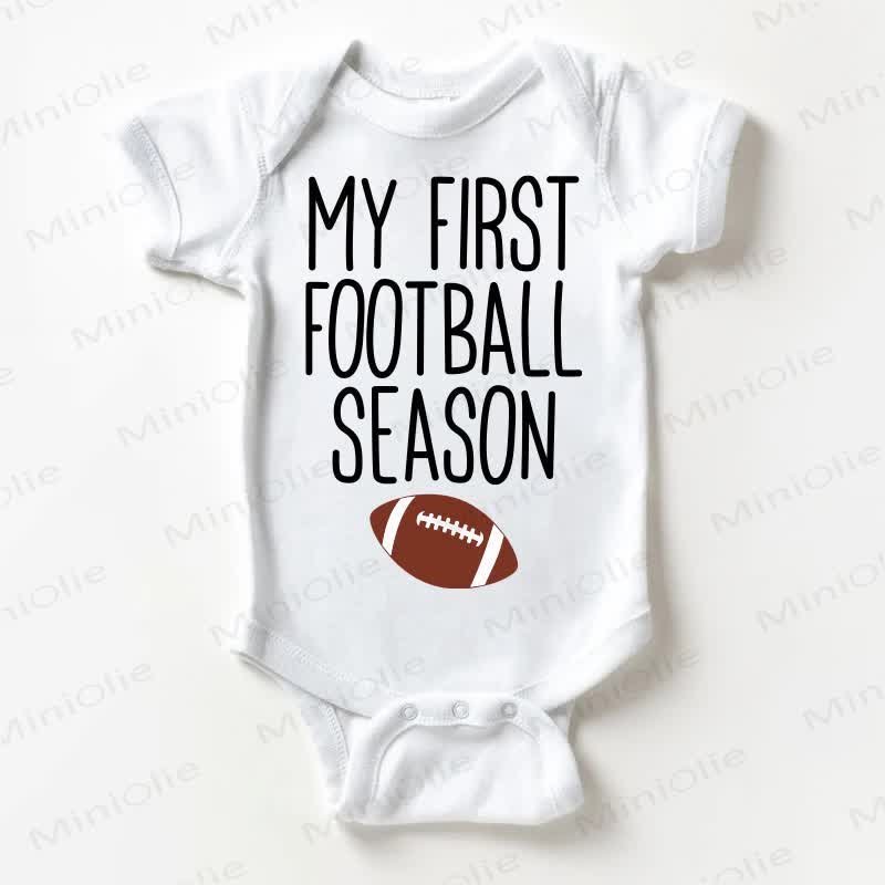 MY FIRST FOOTBALL SEASON Baby Bodysuit - White - 18-24M - image 1