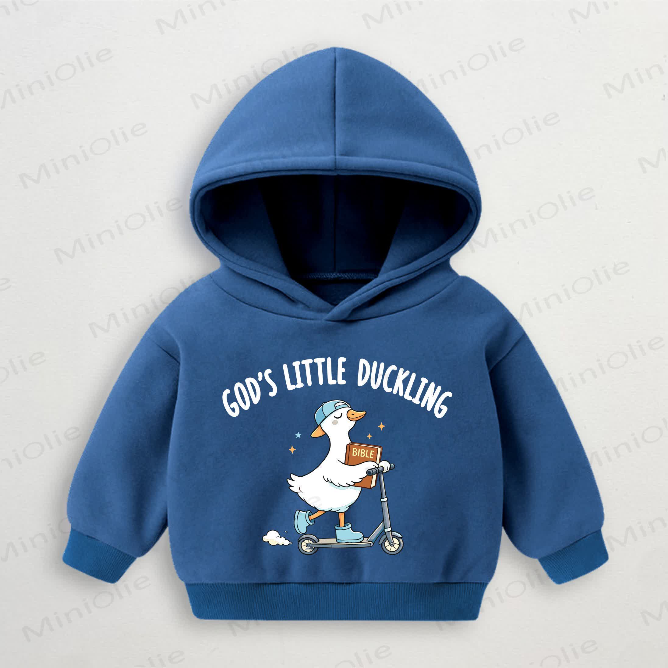 GOD'S LITTLE DUCKING Baby Toddler Blue Hoodie - Blue - 3-5T - image 1
