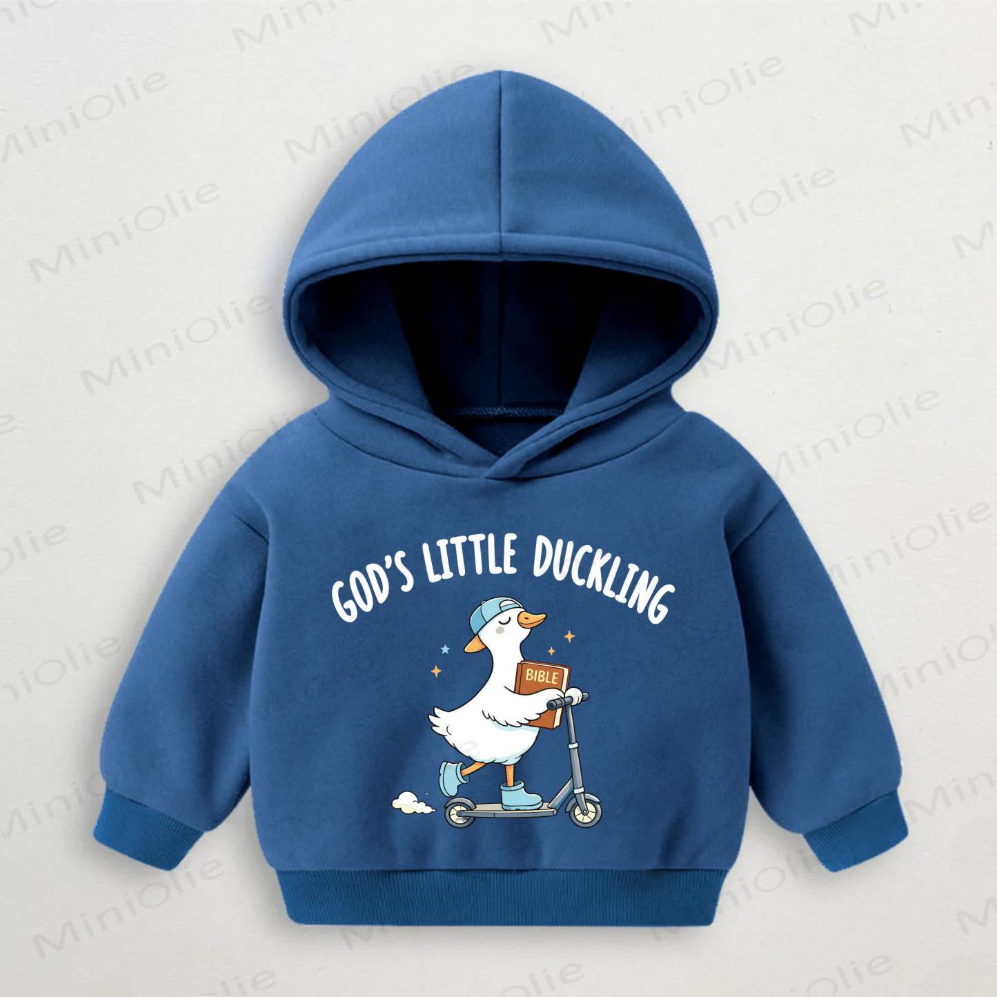 GOD'S LITTLE DUCKING Baby Toddler Blue Hoodie - Blue - 3-5T - image 1