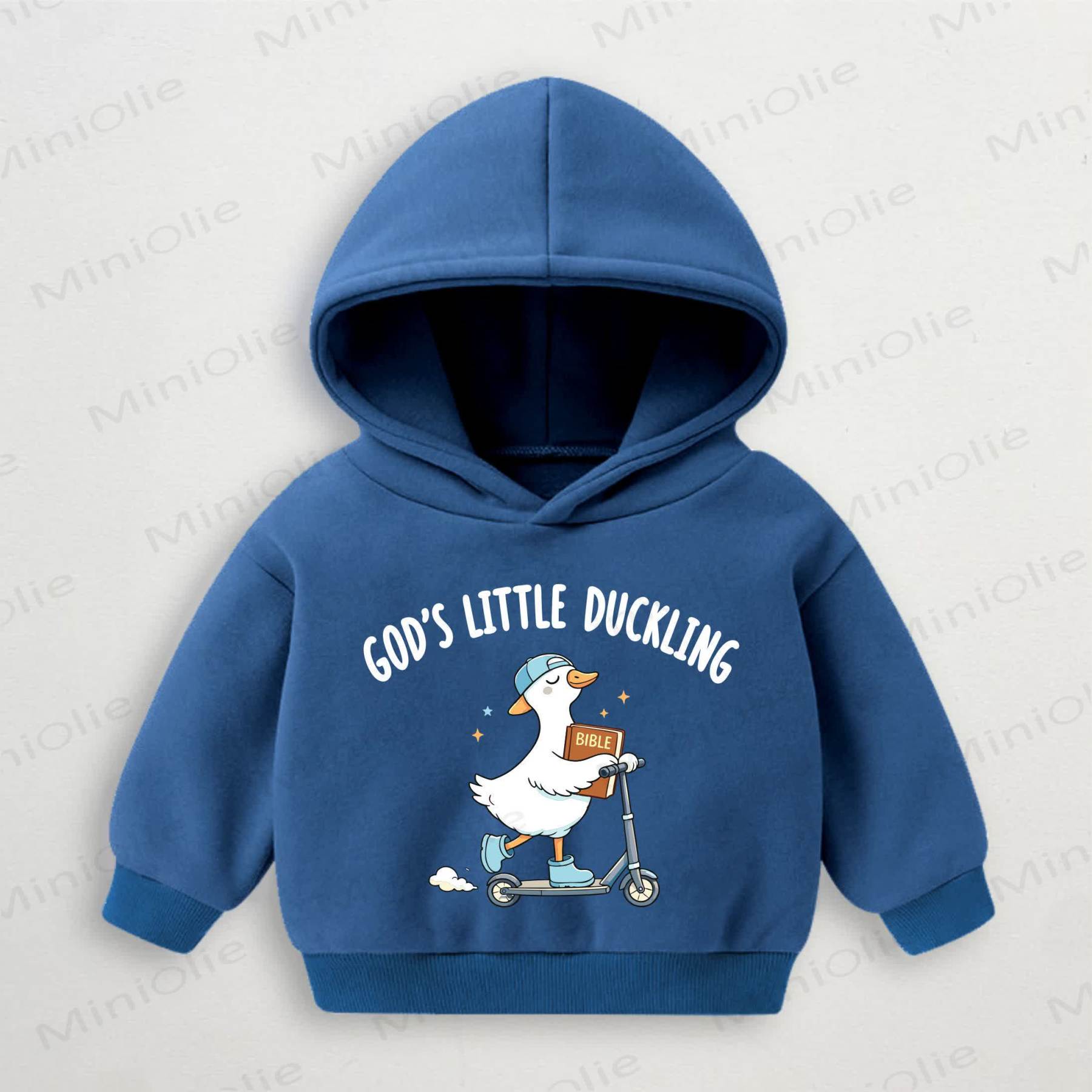 GOD'S LITTLE DUCKING Baby Toddler Blue Hoodie - Blue - 3-5T - image 1