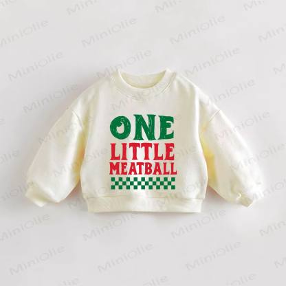 ONE LITTLE MEATBALL Baby Toddler Cream Sweatshirt - Cream - 3-5T - image 1