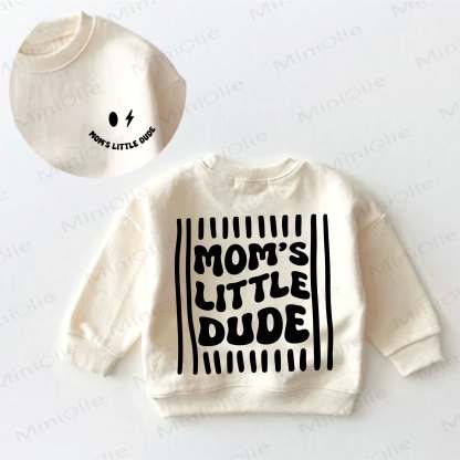 MOM'S LITTLE DUDE Baby Toddler Cream Sweatshirt - Cream - 3-5T - image 1