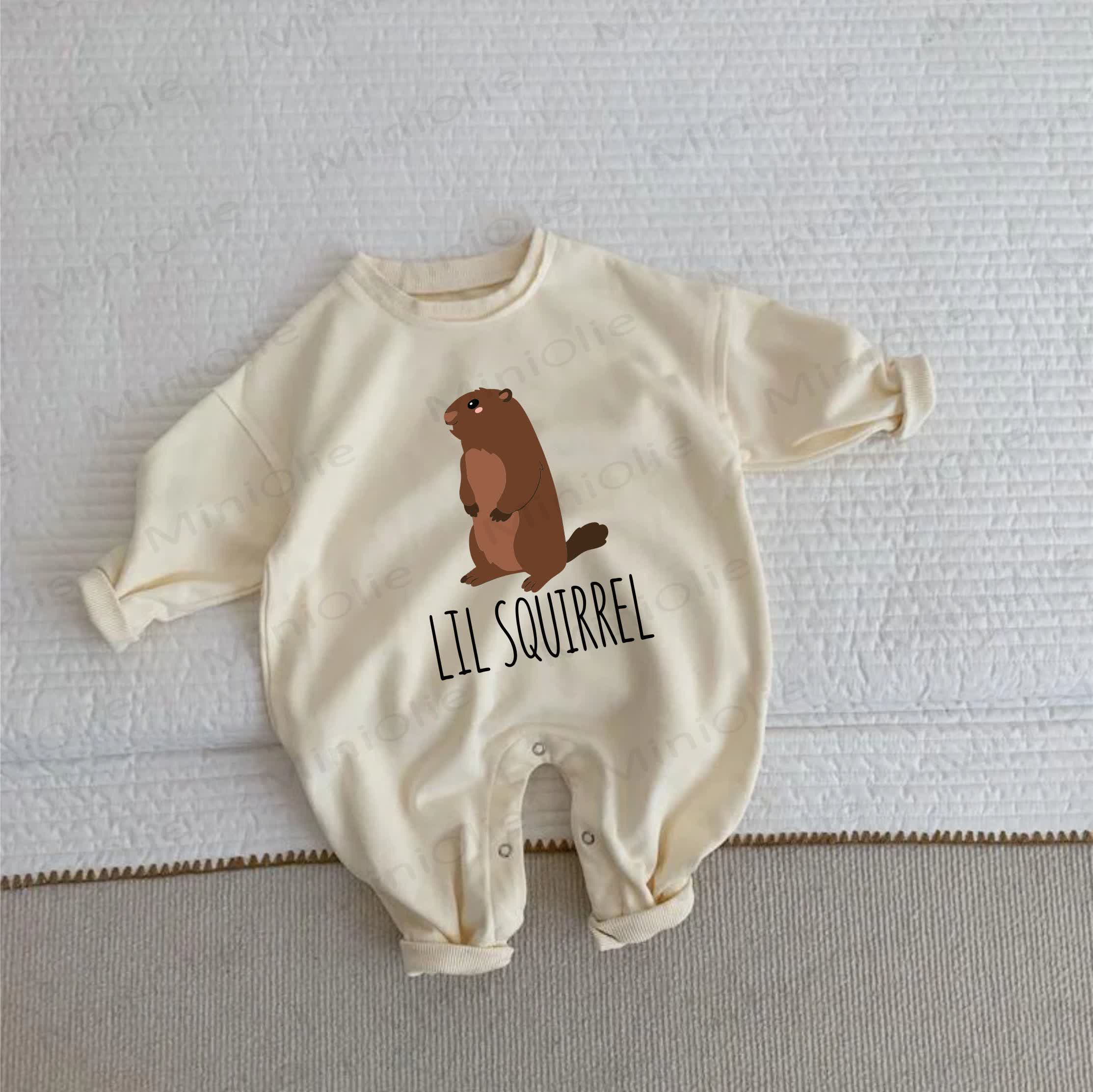 LIL SQUIRREL Baby Beige Romper - Beige - 2-3T - image 1