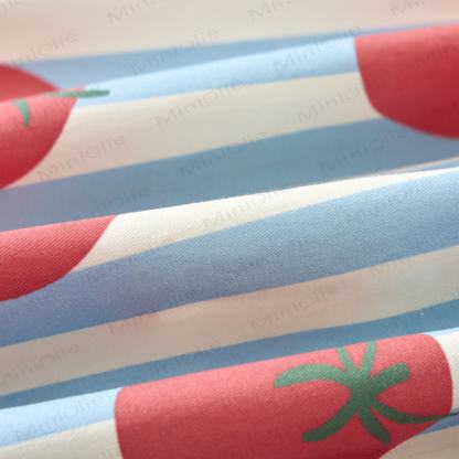 Baby White Tomato Striped Print Pants - image 8