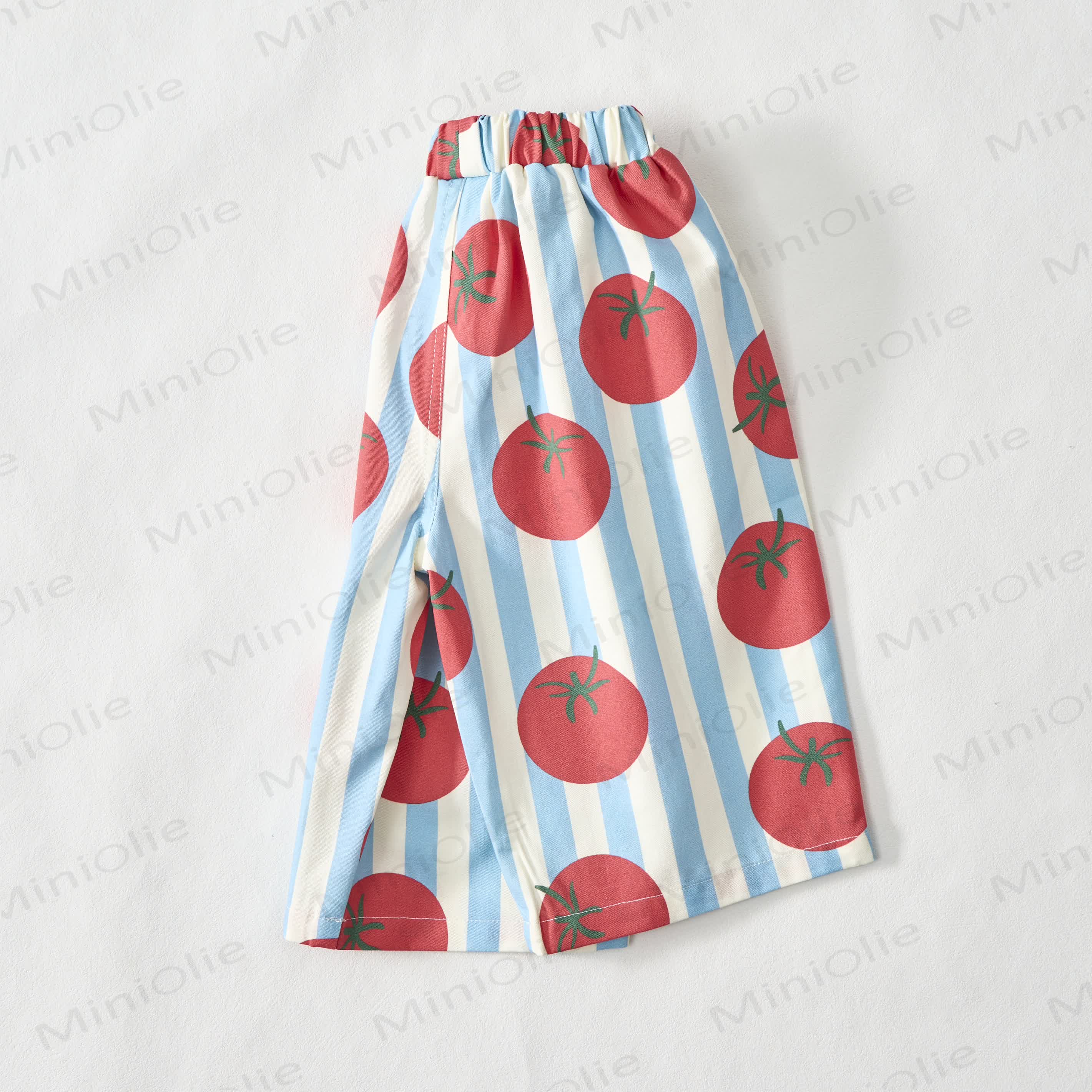 Baby White Tomato Striped Print Pants - image 5