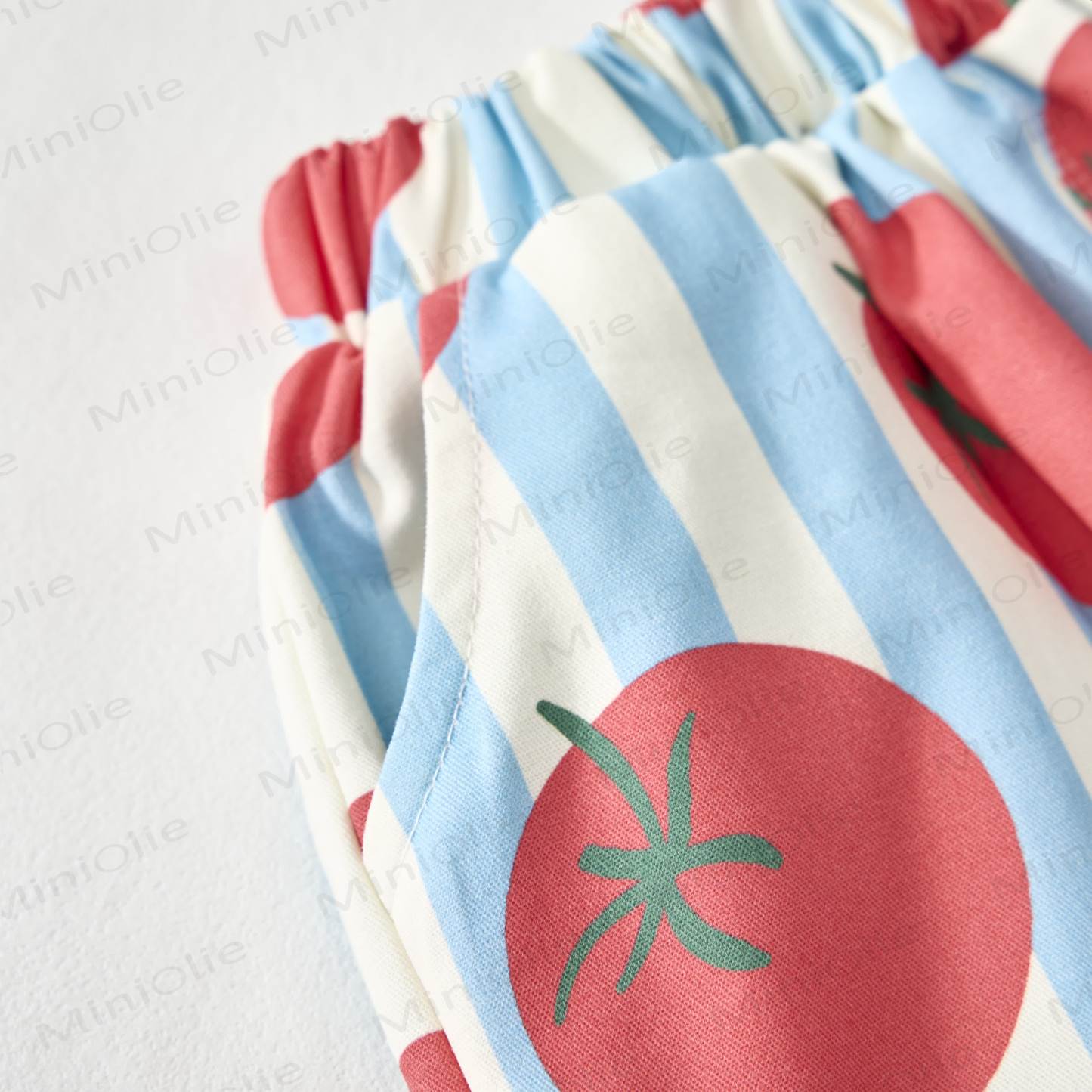 Baby White Tomato Striped Print Pants - image 7