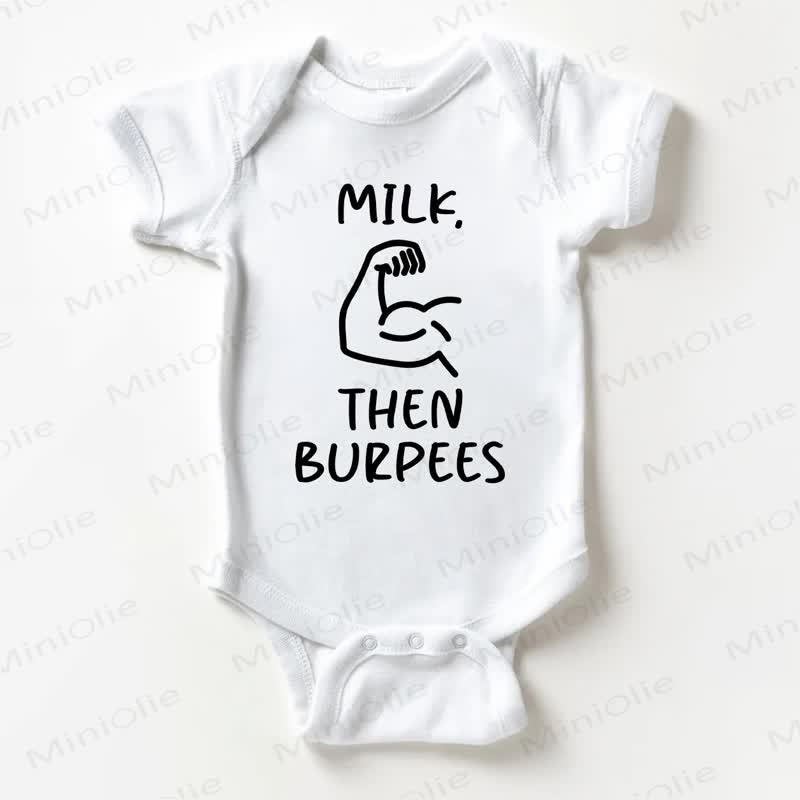 MILK. THE BURPEES Baby White Bodysuit - White - 18-24M - image 1
