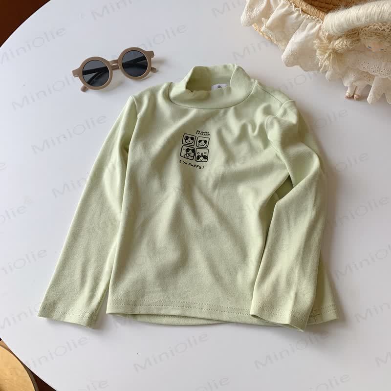 Toddler Casual Mock Neck Long Sleeve Tee - Green - 10-11T - image 4