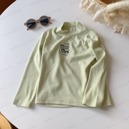 Toddler Casual Mock Neck Long Sleeve Tee - Green - 10-11T - image 4