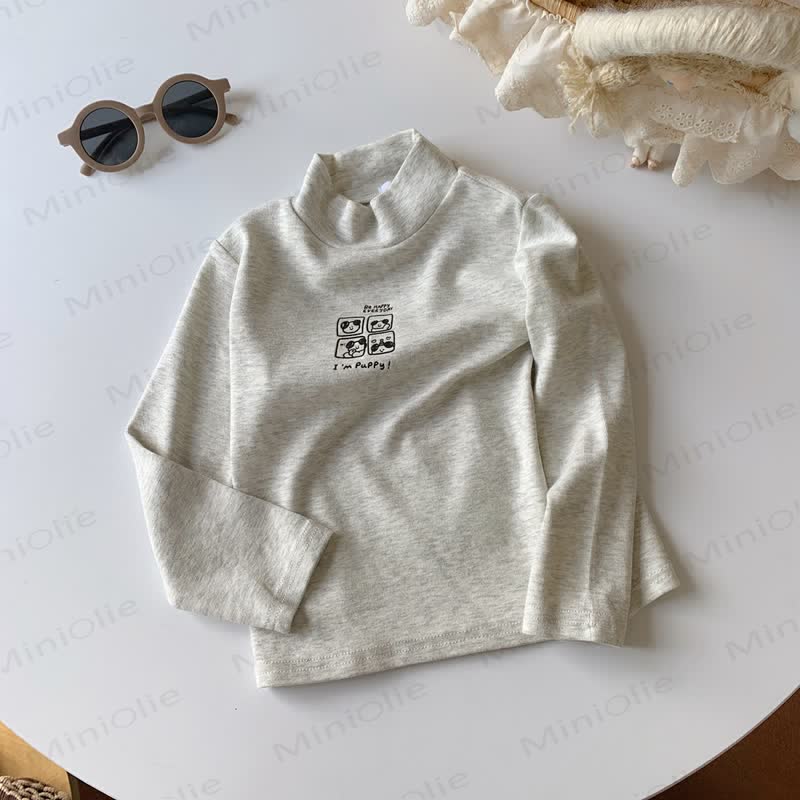 Toddler Casual Mock Neck Long Sleeve Tee - Gray - 10-11T - image 8