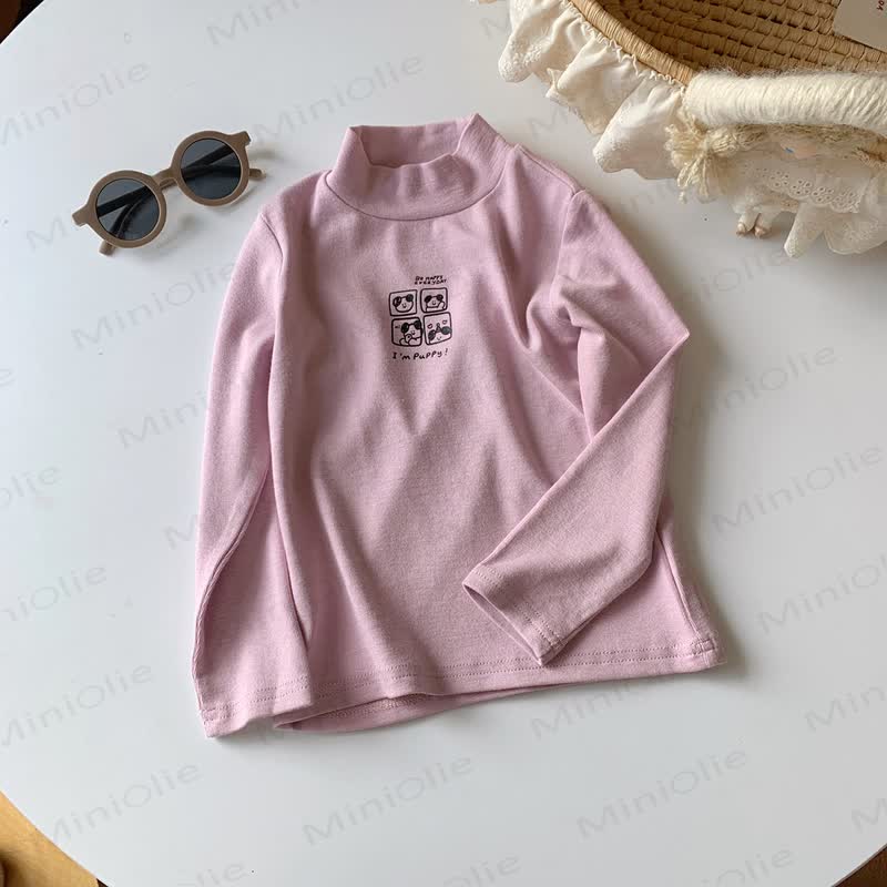 Toddler Casual Mock Neck Long Sleeve Tee - Purple - 10-11T - image 11