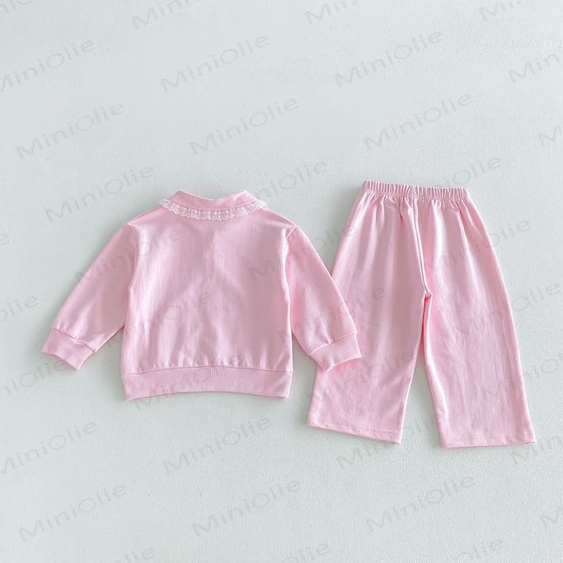 Baby Toddler Lace Collar Long Sleeve 2-piece Set - image 4