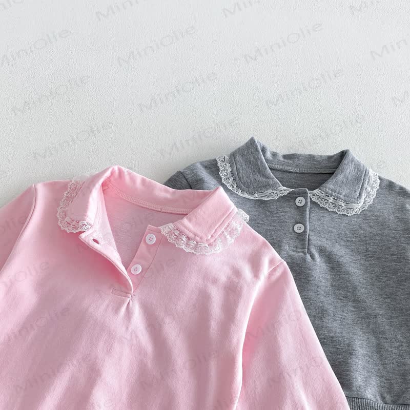 Baby Toddler Lace Collar Long Sleeve 2-piece Set - image 5