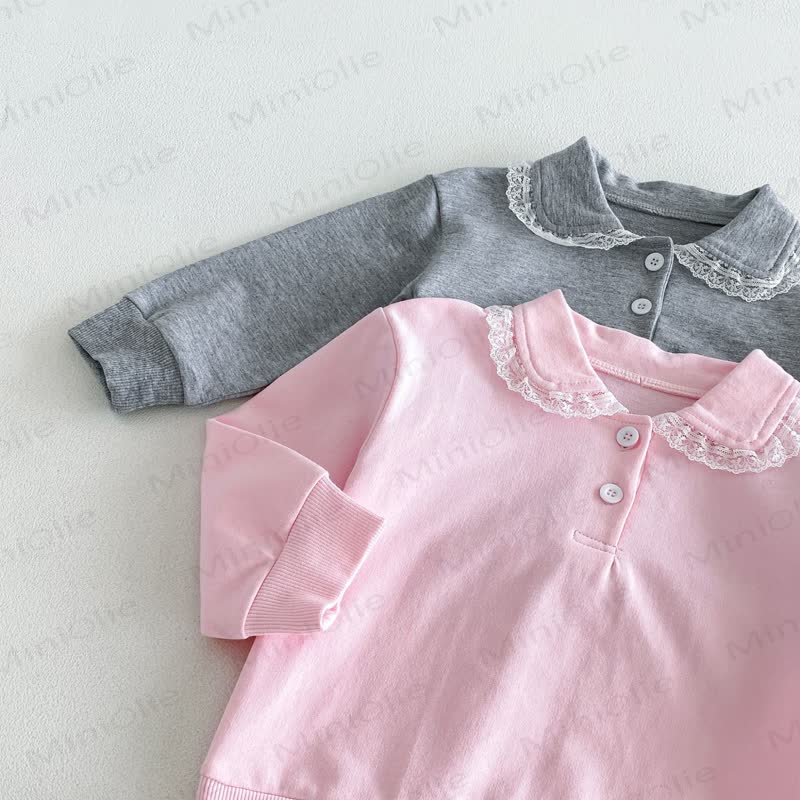 Baby Toddler Lace Collar Long Sleeve 2-piece Set - image 6