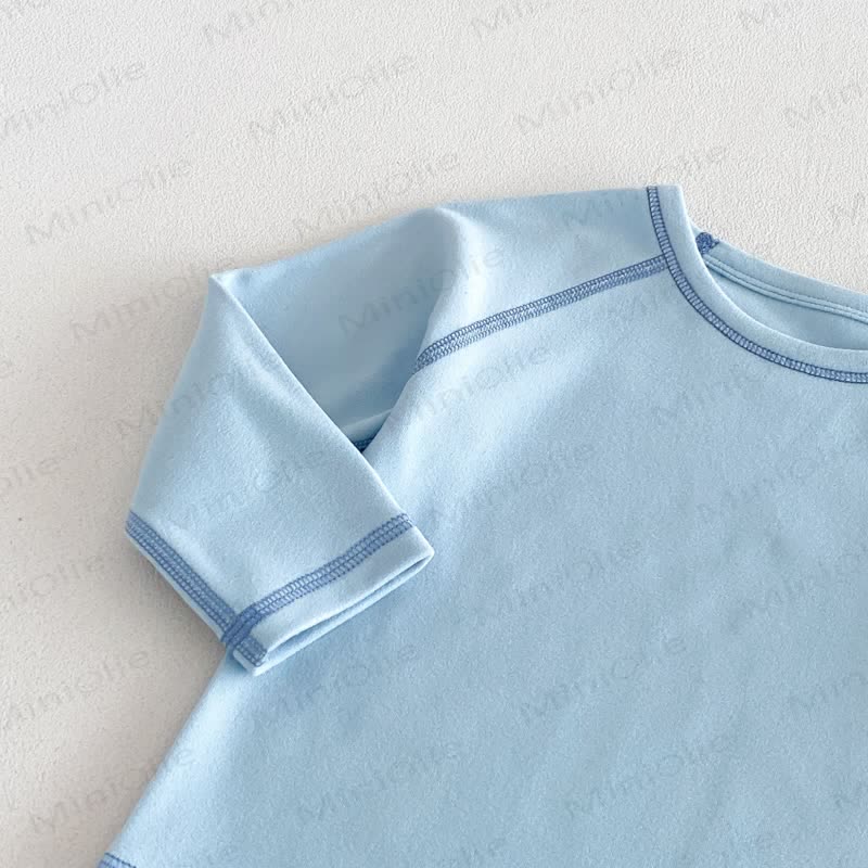 Baby Toddler Contrast Stitch Pajama 2-piece Set - image 8