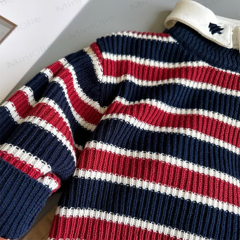 Baby Toddler Striped Knit Sweater or Khaki Pants - image 4