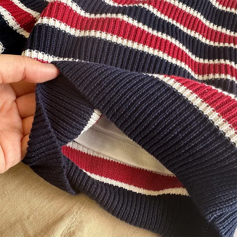 Baby Toddler Striped Knit Sweater or Khaki Pants - image 6