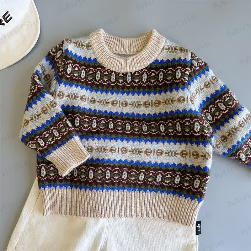 Baby Toddler Boy Knit Sweater or Pants - Colorful - 6-7T - image 2