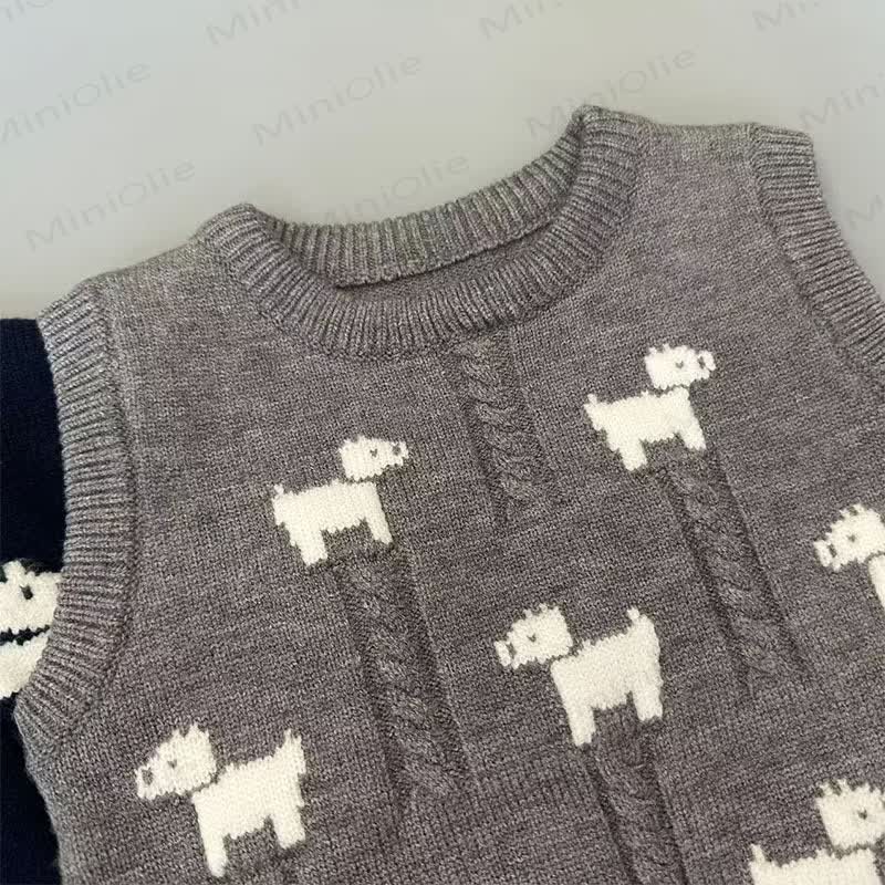 Baby Toddler Puppy Jacquard Knit Vest or Pants - image 8