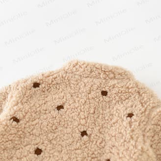 Baby Sherpa Flower Dot Romper with Hat - image 8