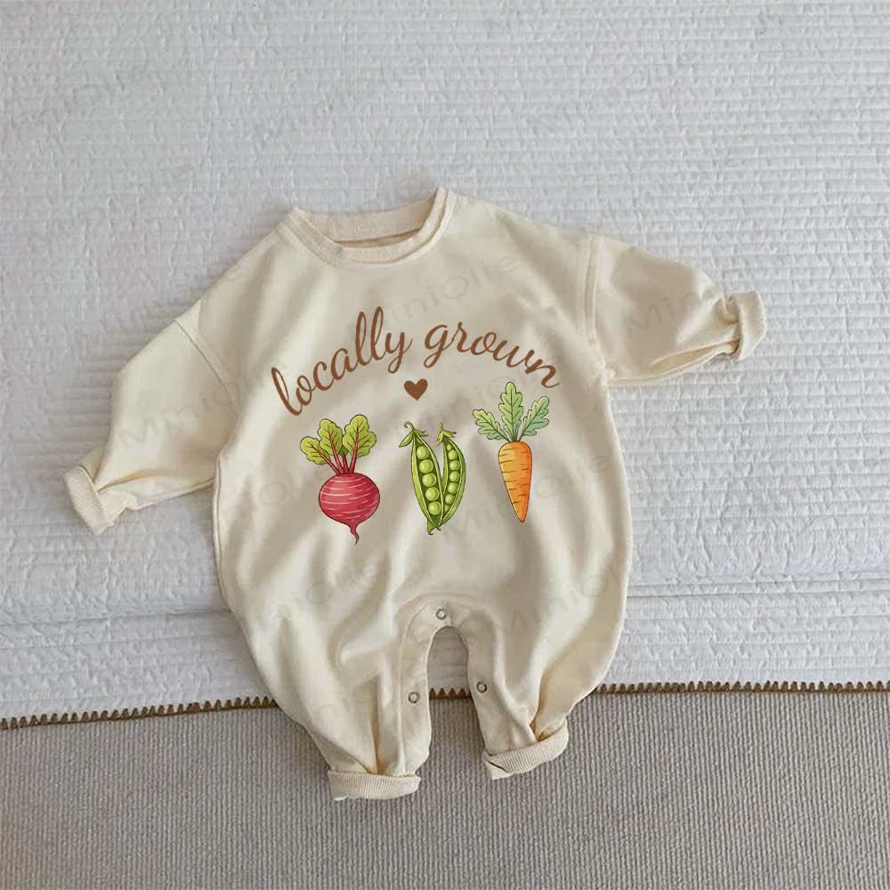 LOCALLY GROWN Baby Vegetable Beige Romper - Beige - 2-3T - image 1