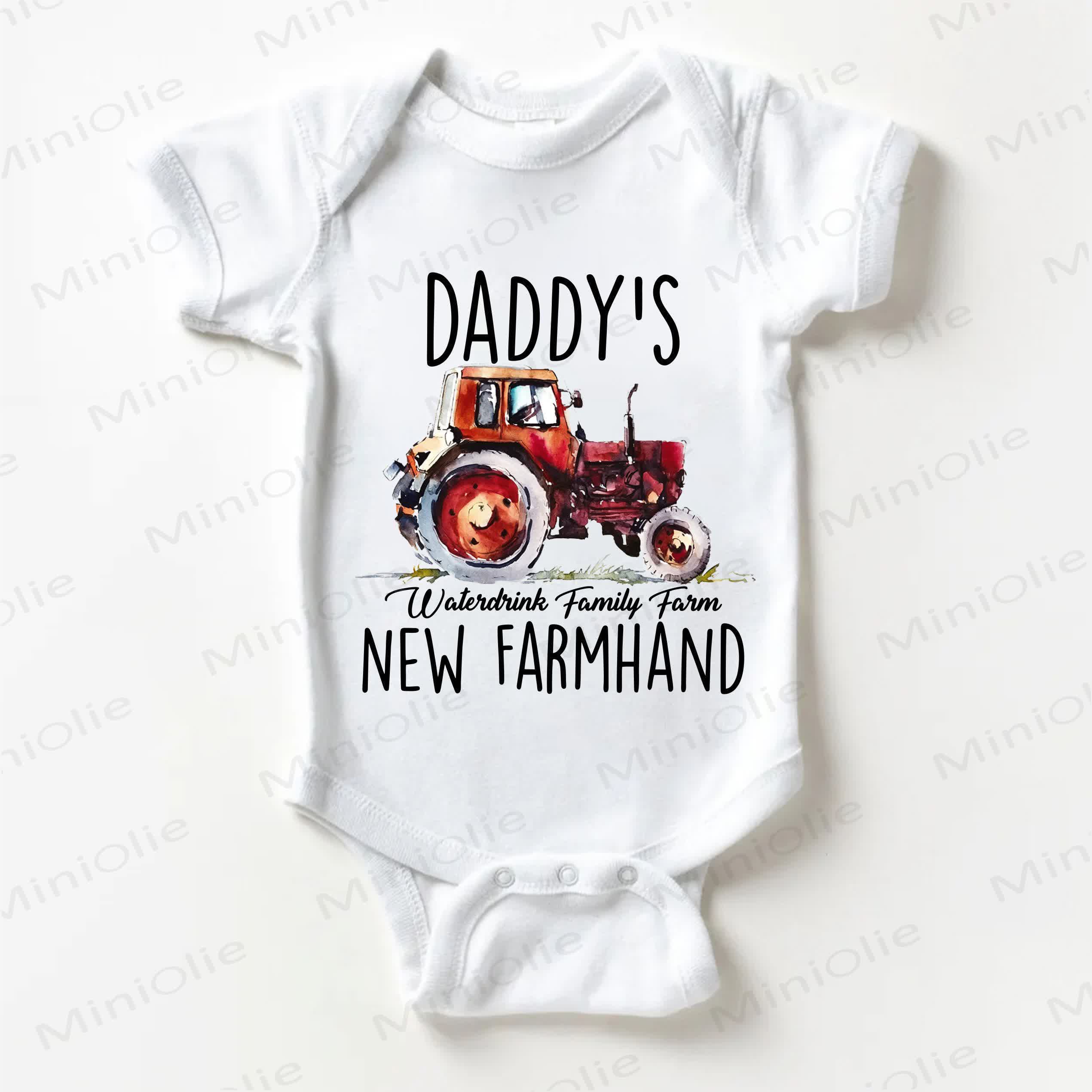 DADDY'S NEW FARMHAND Baby White Bodysuit - White - 18-24M - image 1