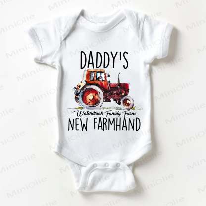 DADDY'S NEW FARMHAND Baby White Bodysuit - White - 18-24M - image 1