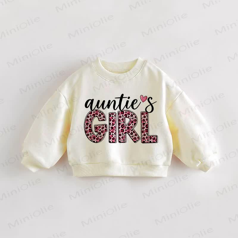 AUNTIE'S GIRL Baby Toddler Leopard Print Slogan Cream Sweatshirt - Cream - 3-5T - image 1