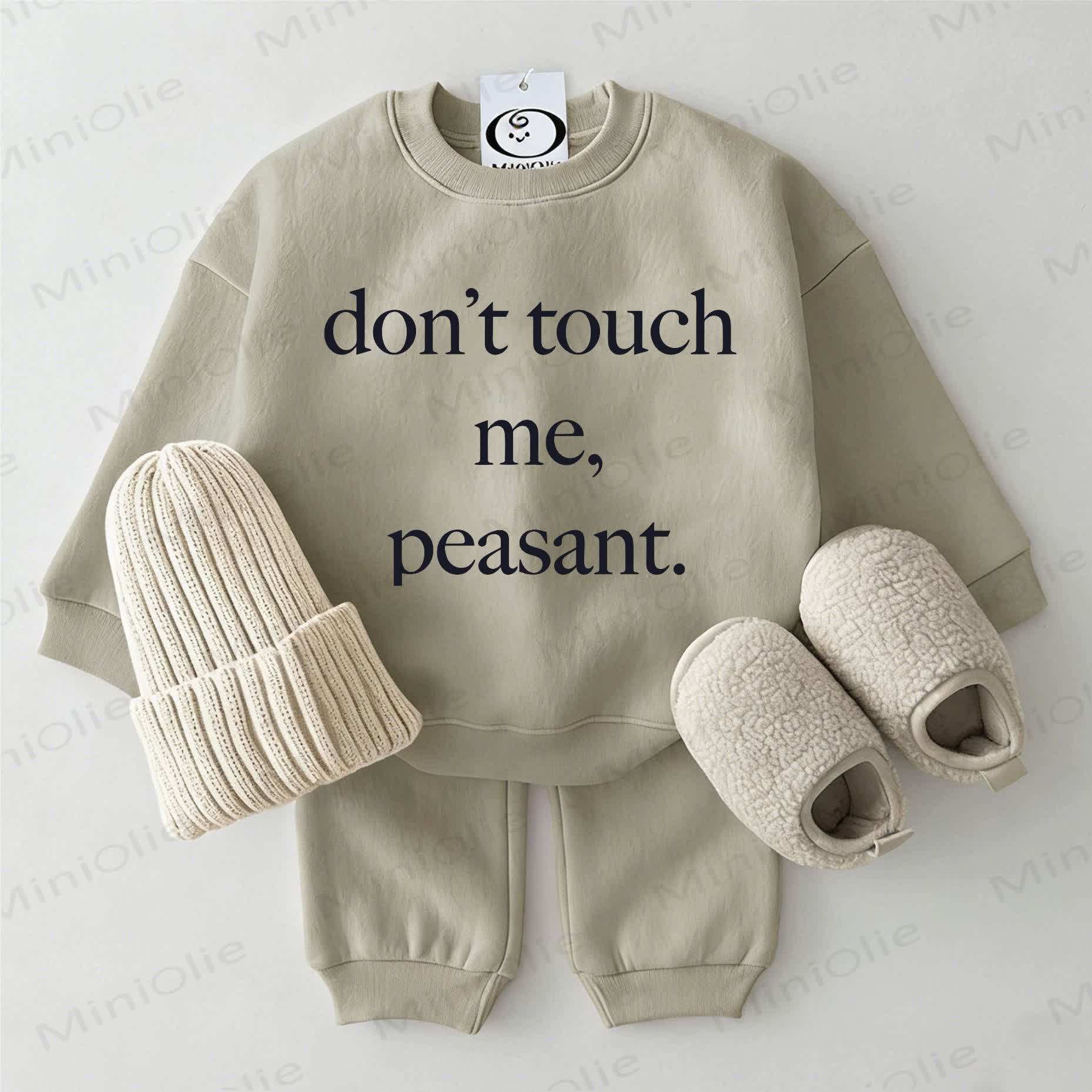 DON'T TOUCH ME, PEASANT Baby 2-piece Grey Green Set - Grey Green - 2-3T - image 1