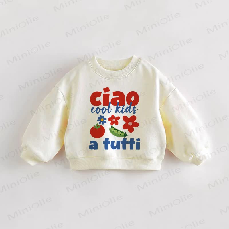 CIAO COOL KIDS A TUTTI Baby Toddler Cream Sweatshirt - Cream - 3-5T - image 1