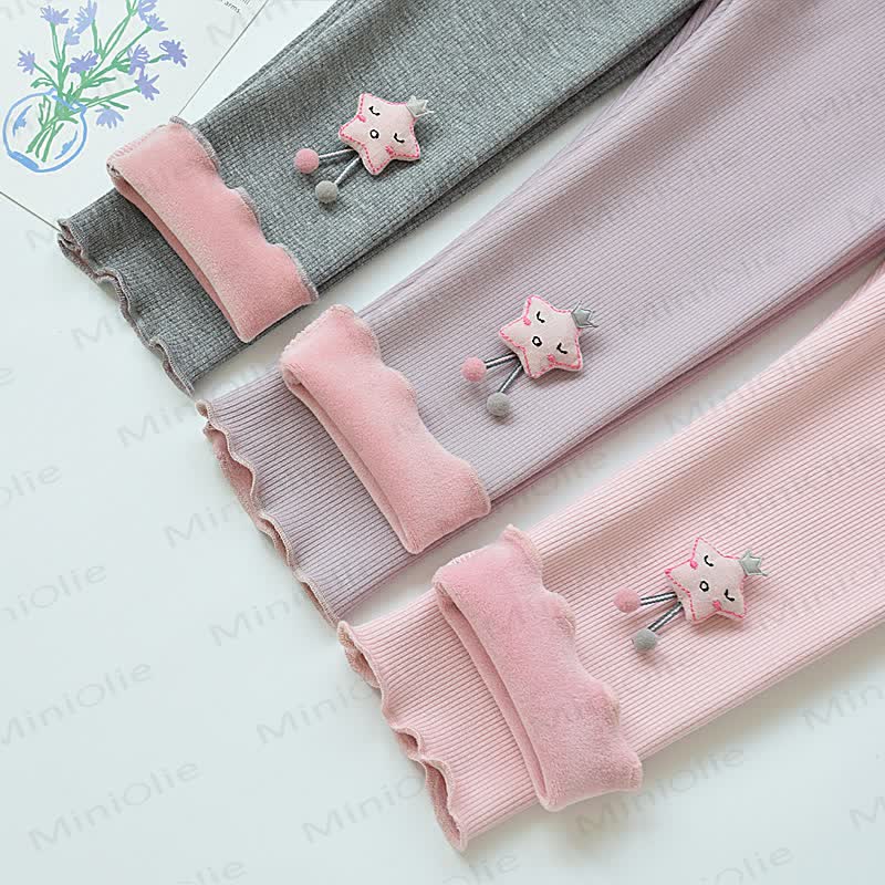 Toddler Star Ribbed Fleece Lined Leggings - image 8